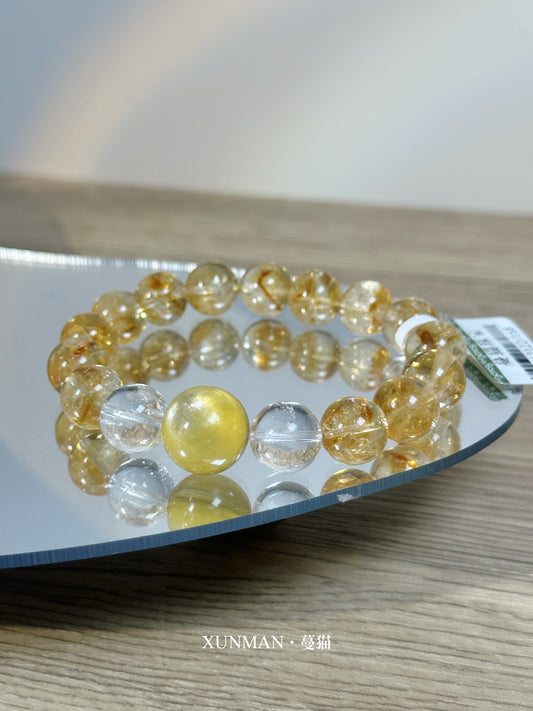 聚曜鎏光款|聚能穩場,鎮定守財
Golden Topaz × Golden Mica|11mm Energy Bracelet